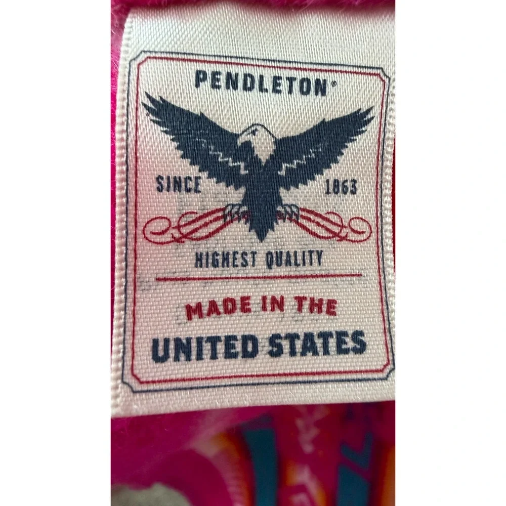 Pendleton Beaver State Robes &Shawls Wool Blanket Southwestern USA 29.5x40.5 Vtg
